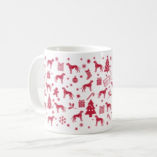 Deutsches Kurzzeitpointer Weihnachtsdesign Kaffeetasse (Vorderseite Links)