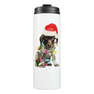 Deutsches Kurzzeitpointer Weihnachtsdesign Thermosbecher