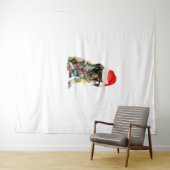 Deutsches Kurzzeitpointer Weihnachtsdesign Wandteppich (Beispiel (Horizontal))