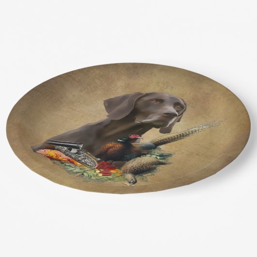 Deutsches Kurzzeitwährungspapier Pappteller (Schrägansicht)