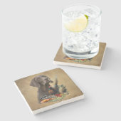 Deutsches Kurzzeitwährungspapier Steinuntersetzer (Seitenansicht)