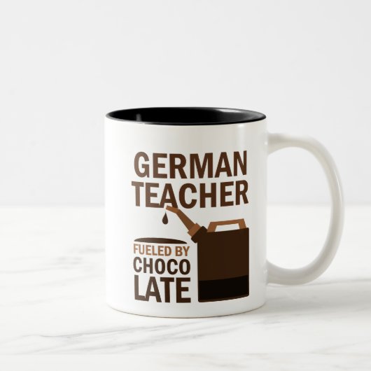 Deutsches Lehrer-(lustiges) Geschenk Zweifarbige Tasse (Rechts)