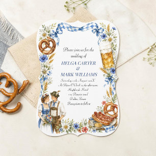 Deutsches Oktoberfest Alpen-Bayerische Hochzeit Einladung