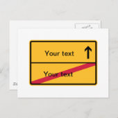 Deutsches Ortsschild, Ortsausfahrt Postkarte (Vorne/Hinten)