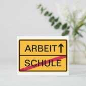 Deutsches Ortsschild, Ortsausfahrt Postkarte (Stehend Vorderseite)