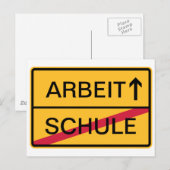 Deutsches Ortsschild, Ortsausfahrt Postkarte (Vorne/Hinten)