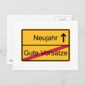 Deutsches Ortsschild Postkarte (Vorne/Hinten)