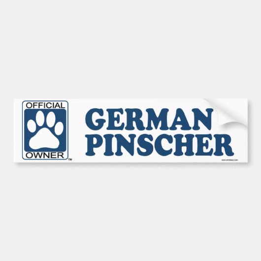 Deutsches Pinscher-Blau Autoaufkleber (Vorne)