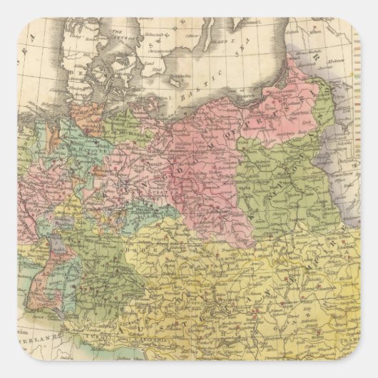 Deutsches Reich Quadratischer Aufkleber (Vorderseite)