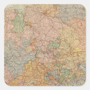 Deutsches Reich West Quadratischer Aufkleber