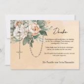 Deutsches Rosary-Floral-Begräbniskondolence-Beilei Dankeskarte (Vorderseite)