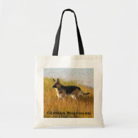 Deutsches Schäferhund-Foto auf Tote Tasche