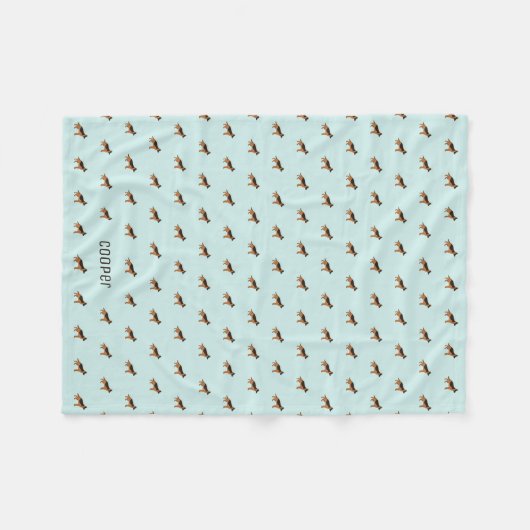 Deutsches Schäferhunde-Muster Personalisiert Fleecedecke (Vorderseite (Horizontal))