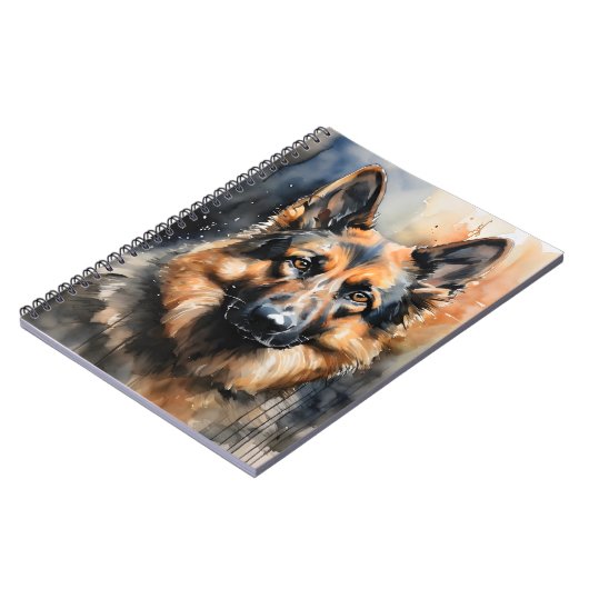 Deutsches Schäferink-Portrait Notizblock (Linke Seite)