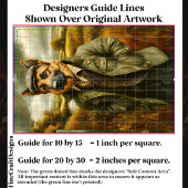 Deutsches Schäferportrait, Landschaft CG9 Decoupag Seidenpapier