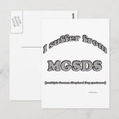 Deutsches Schäfersyndrom Postkarte (Vorne/Hinten)