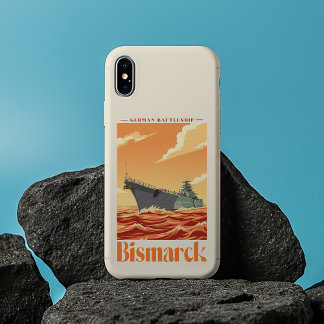 Deutsches Schlachtschiff Bismarck - Vintage Marine iPhone 16 Hülle