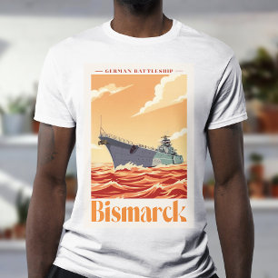 Deutsches Schlachtschiff Bismarck - Vintage-Marine T-Shirt