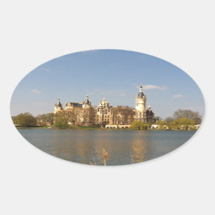 Deutsches Schloss Schwerin - Schloss - Ovaler Aufkleber