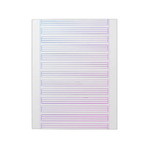 Deutsches Schreibpapier – 3 Linien mit Rand Notizblock