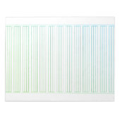 Deutsches Schreibpapier – 3 Linien mit Rand Notizblock (Vorderseite)