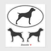 Deutsches Set für Kurzporenaufkleber für Silhouett Aufkleber (Blatt)