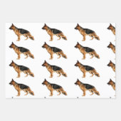 Deutsches Shepherd Wrapping Paper Geschenkpapier Set (Vorderseite 2)