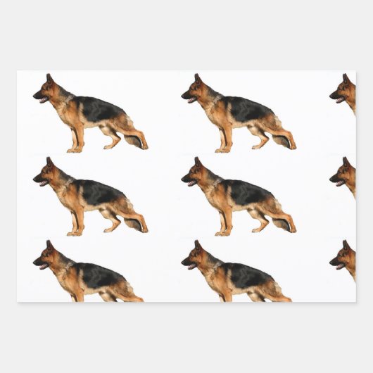 Deutsches Shepherd Wrapping Paper Geschenkpapier Set (Vorderseite 3)