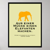 deutsches Sprichwort Poster (Vorne)
