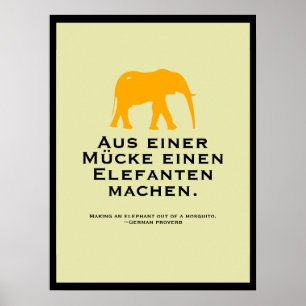 deutsches Sprichwort Poster