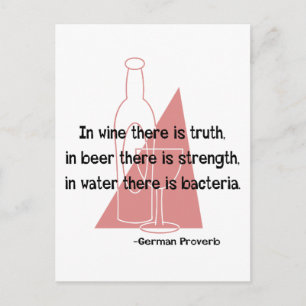 Deutsches Sprichwort - Retro Postkarte