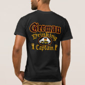 Deutsches trinkendes Cptn - Gewohnheit T-Shirt (Rückseite)