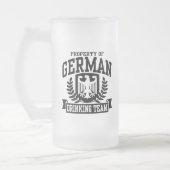 Deutsches Trinkteam Mattglas Bierglas (Links)