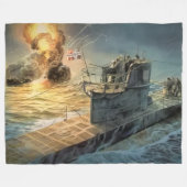 DEUTSCHES U-BOOT FLEECEDECKE (Vorderseite (Horizontal))