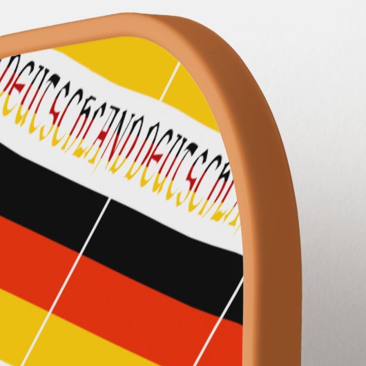 Deutsches und deutsches Flag mit Ihrem Namen verse Pickleball Schläger (Linke Seite)