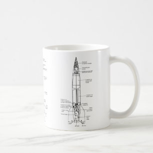 Deutsches V2-Sprengkopfdiagramm Kaffeetasse