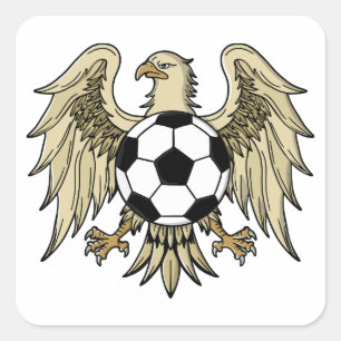 Deutsches Wappen Adler Wappen Quadratischer Aufkleber