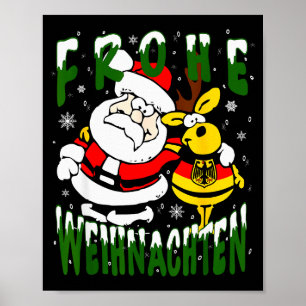 Deutsches Weihnachten Deutschland Frohe Weihnachte Poster