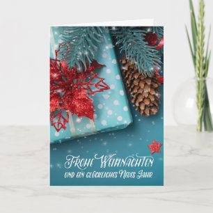 Deutsches Weihnachten Weihnachtsfreude Blau und Ro