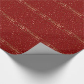 Deutsches Weihnachtsrotes goldenes Geschenkpapier (Ecke)