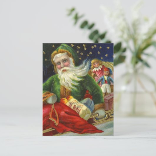 Deutsches Weihnachtsspielzeug Feiertagspostkarte (Stehend Vorderseite)