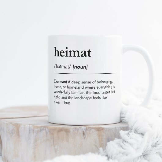 Deutsches Wörterbuch für Heimat-Definition Minimal Kaffeetasse