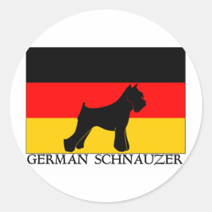 DeutscheSchnauzer Runder Aufkleber