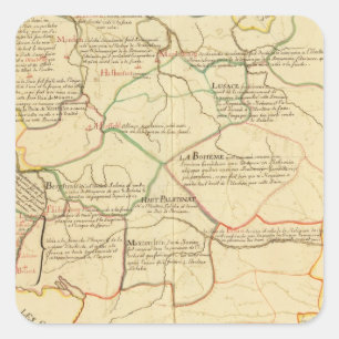Deutschland 12 quadratischer aufkleber