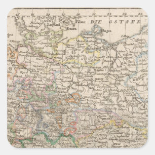 Deutschland 14 quadratischer aufkleber