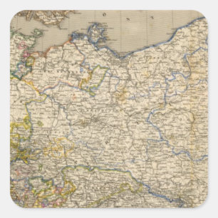 Deutschland 15 quadratischer aufkleber