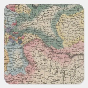 Deutschland 19 quadratischer aufkleber