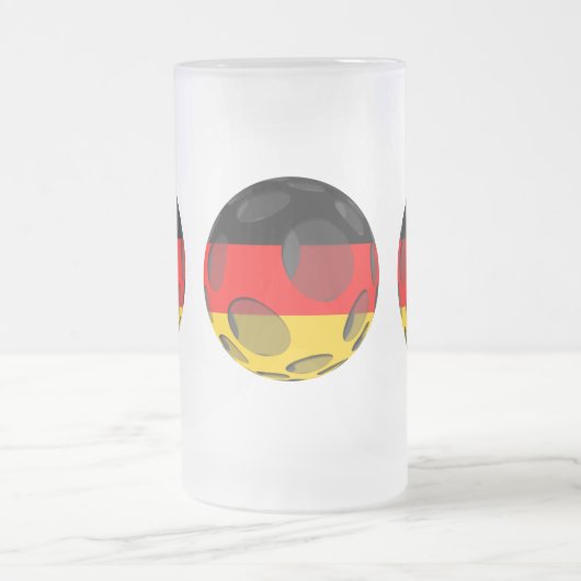 Deutschland #1 mattglas bierglas (Mittel)