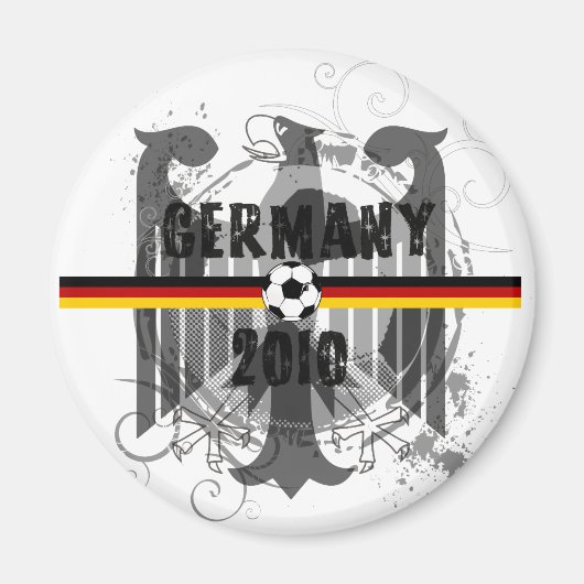 Deutschland 2010 Deutsche Fahnenfußballgeschenke Magnet (Vorne)