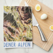 " Deutschland: 2021/heute - Berchtesgadener Alpen Geschirrtuch (Viertel Falte)